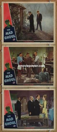 h616 MAD GHOUL 3 movie lobby cards '43 Universal horror, Turhan Bey