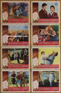 h256 MASTER OF THE WORLD 8 movie lobby cards '61 Jules Verne, sci-fi