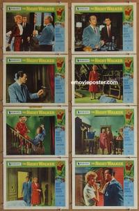 h265 NIGHT WALKER 8 movie lobby cards '65 Robert Taylor, Stanwyck