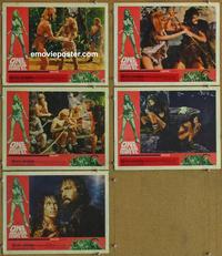 h569 ONE MILLION YEARS BC 5 movie lobby cards '66 sexy Raquel Welch!
