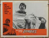 h479 PLAGUE OF THE ZOMBIES movie lobby card #4 '66 Hammer horror!