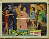 h487 QUEEN OF OUTER SPACE movie lobby card #4 '58 Zsa Zsa looks sexy!