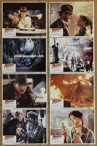 h269 RAIDERS OF THE LOST ARK 8 movie lobby cards '81 Harrison Ford