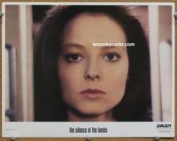 h508 SILENCE OF THE LAMBS #3 movie lobby card '90 Foster close up!