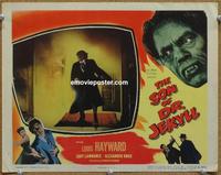 h510 SON OF DR JEKYLL movie lobby card #5 '51 Hayward on rampage!