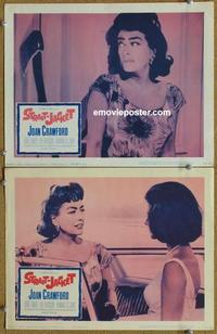 h643 STRAIT-JACKET 2 movie lobby cards '64 crazy Joan Crawford!