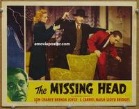 h515 STRANGE CONFESSION movie lobby card #2 R53 Chaney, Missing Head!