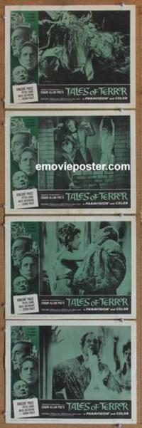 h595 TALES OF TERROR 4 movie lobby cards '62 Peter Lorre, Vincent Price