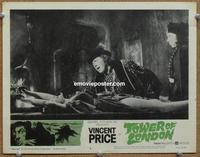 h523 TOWER OF LONDON movie lobby card '62 girl tortured on rack!