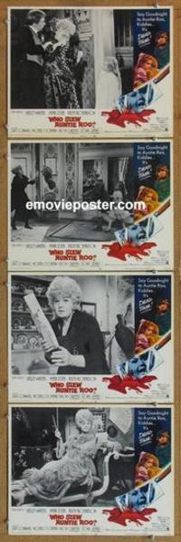 h596 WHO SLEW AUNTIE ROO 4 movie lobby cards '71 mad Shelley Winters!