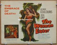 h219 WOMAN EATER movie title lobby card '59 tree monster eats women!