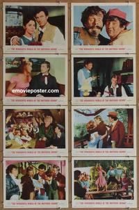 h288 WONDERFUL WORLD OF THE BROTHERS GRIMM 8 movie lobby cards '62