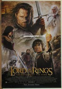 h804 LORD OF THE RINGS: THE RETURN OF THE KING DS advance one-sheet movie poster '03