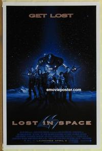 h805 LOST IN SPACE DS advance one-sheet movie poster '98 William Hurt, Rogers