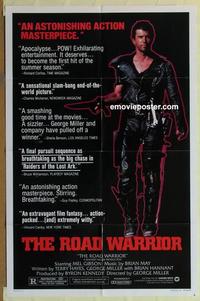 b862 MAD MAX 2: THE ROAD WARRIOR style B one-sheet movie poster '82 Mel!