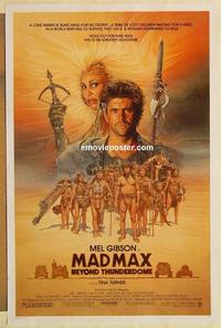 h810 MAD MAX BEYOND THUNDERDOME one-sheet movie poster '85 Mel Gibson