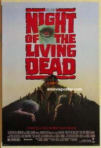 h832 NIGHT OF THE LIVING DEAD one-sheet movie poster '90 Tom Savini