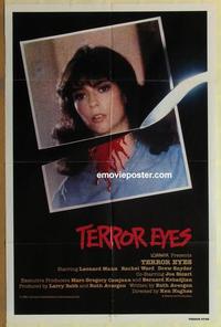 b909 NIGHT SCHOOL int'l style one-sheet movie poster '81 Terror Eyes, Ward!