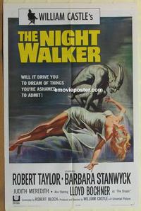 b912 NIGHT WALKER one-sheet movie poster '65 Robert Taylor, Stanwyck
