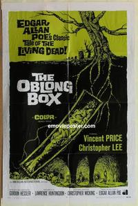b917 OBLONG BOX one-sheet movie poster '69 Vincent Price, Christopher Lee