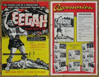 b369 EEGAH movie pressbook '62 Richard Kiel as wild cave man!