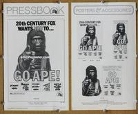 b371 GO APE movie pressbook '74 5-bill Planet of the Apes!
