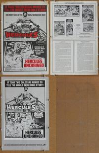 b372 HERCULES /HERCULES UNCHAINED movie pressbook '73 Reeves