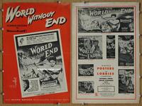 b381 WORLD WITHOUT END movie pressbook '56 Hugh Marlowe, sci-fi!
