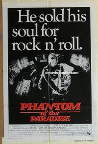 b927 PHANTOM OF THE PARADISE style B one-sheet movie poster '74 Brian De Palma