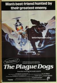 b211 PLAGUE DOGS English one-sheet movie poster '82 Martin Rosen cartoon!