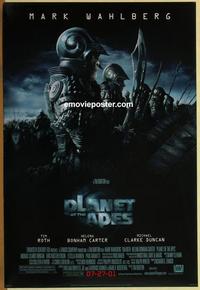h849 PLANET OF THE APES DS advance one-sheet movie poster '01 Tim Burton