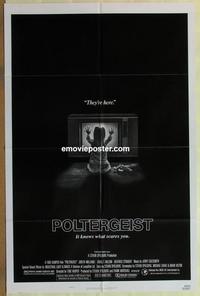 b937 POLTERGEIST one-sheet movie poster '82 Tobe Hooper, They're here!