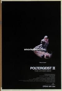 h851 POLTERGEIST 2 advance one-sheet movie poster '86 The Other Side!