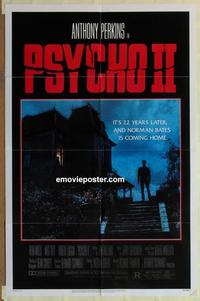 b947 PSYCHO 2 one-sheet movie poster '83 Anthony Perkins, Vera Miles