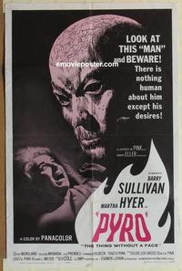 b948 PYRO: THE THING WITHOUT A FACE one-sheet movie poster '63 Sullivan