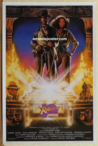 h859 RAIDERS OF THE LOST ARK Kilian one-sheet movie poster R91 Harrison Ford
