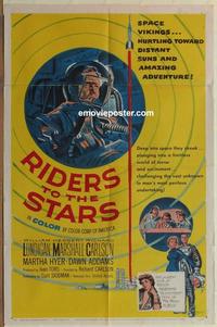 b964 RIDERS TO THE STARS one-sheet movie poster '54 William Lundigan