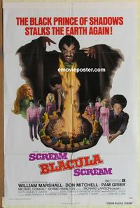 b981 SCREAM BLACULA SCREAM one-sheet movie poster '73 William Marshall