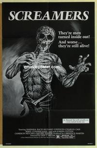h011 SOMETHING WAITS IN THE DARK one-sheet movie poster '80 Screamers!