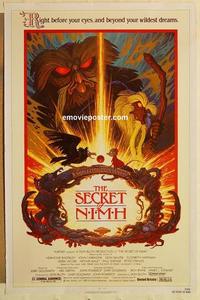 h872 SECRET OF NIMH one-sheet movie poster '82 Don Bluth mouse cartoon!