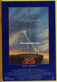 h001 SHORT CIRCUIT one-sheet movie poster '86 John Badham, Ally Sheedy