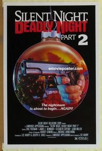 h876 SILENT NIGHT DEADLY NIGHT 2 one-sheet movie poster '87 X-mas horror!