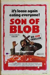 h012 SON OF BLOB one-sheet movie poster '72 it's eating everyone again!
