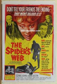 h025 SPIDER'S WEB one-sheet movie poster '61 Glynis Johns