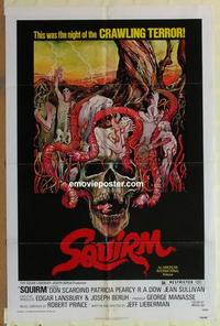h029 SQUIRM one-sheet movie poster '76 Don Scardino, wild Struzan image!