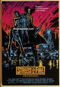 h037 STREETS OF FIRE one-sheet movie poster '84 Walter Hill, rock & roll!