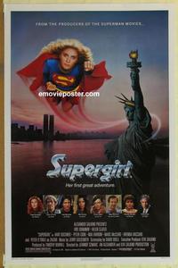 h896 SUPERGIRL one-sheet movie poster '84 Helen Slater, Faye Dunaway