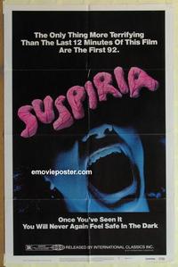 h044 SUSPIRIA one-sheet movie poster '77 classic Dario Argento horror!