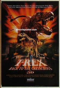 h913 T-REX BACK TO THE CRETACEOUS DS IMAX one-sheet movie poster '98 3-D!