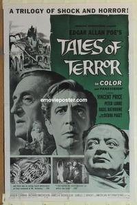 h049 TALES OF TERROR one-sheet movie poster '62 Peter Lorre, Price